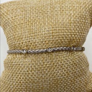 Judith Ripka Estate Braided Bracelet with diamonds